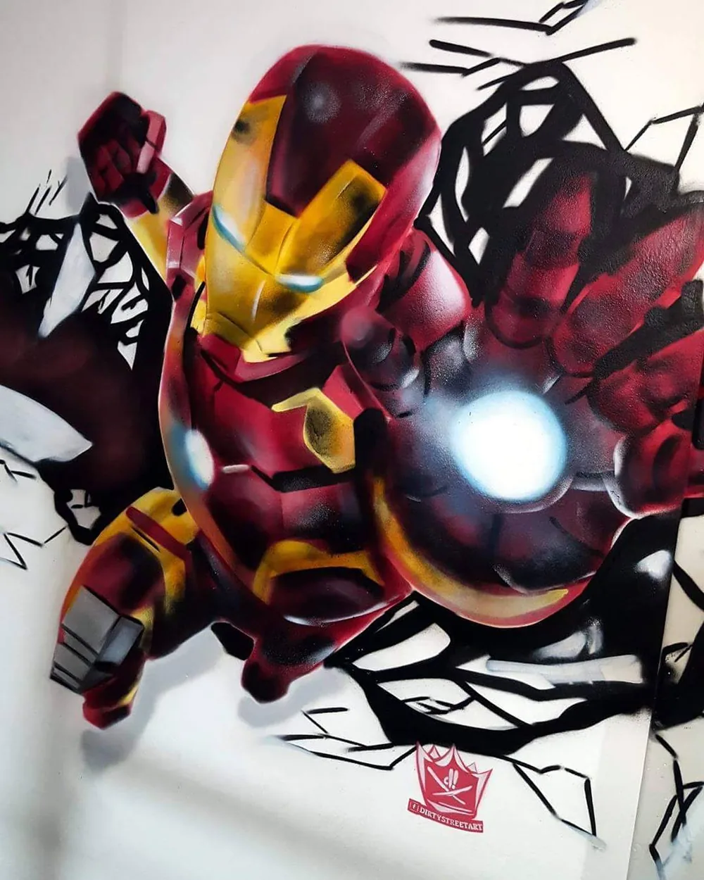 Iron Man graffiti artwork by Thomas Palaniuk