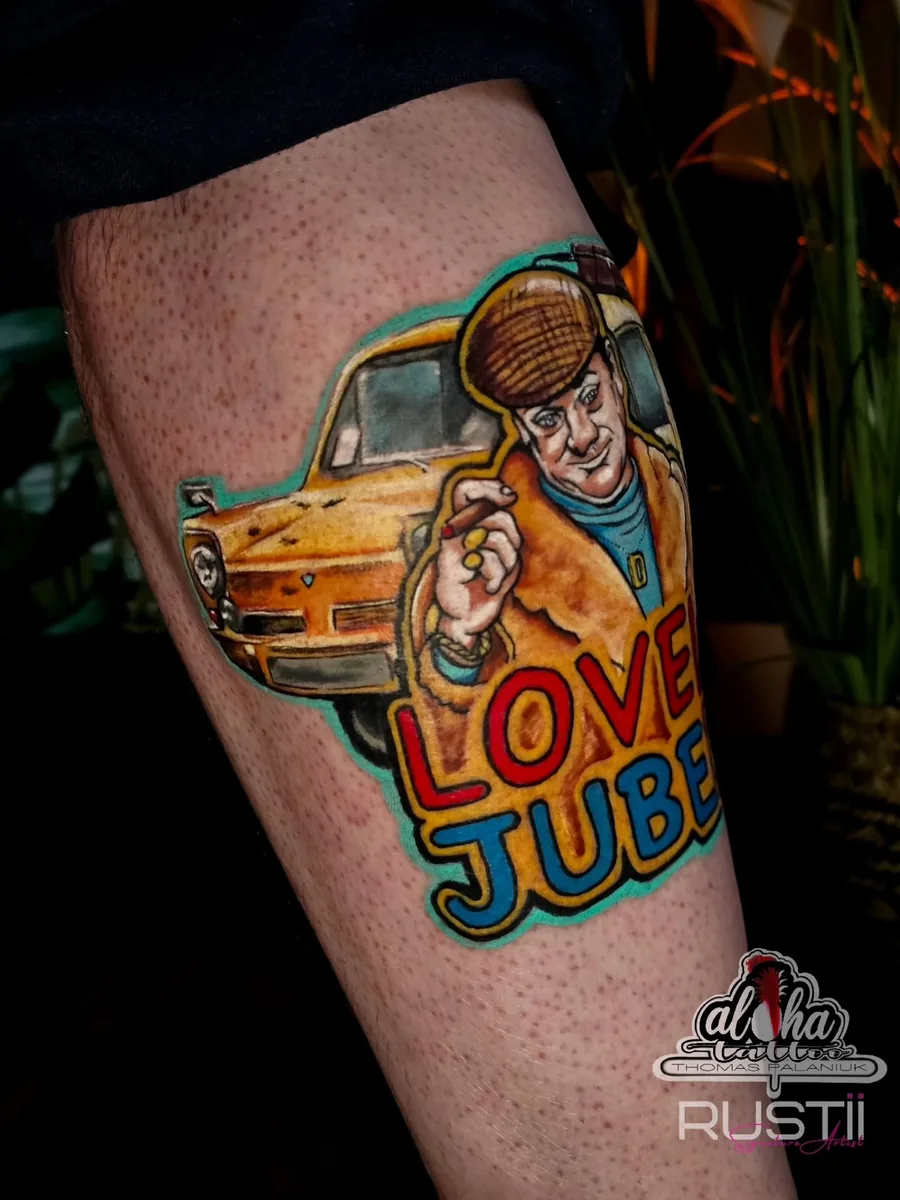 Cover-up colour tattoo by Thomas Palaniuk, Gloucester