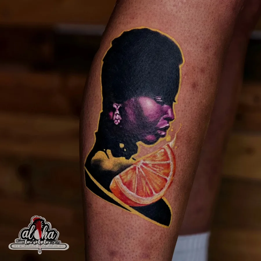 Realism portrait tattoo by Thomas Palaniuk, Gloucester